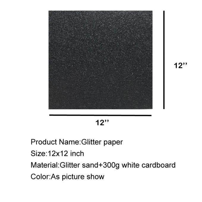 La couleur de papier de scintillement volumineux décoratif de la catégorie 3 a mélangé la taille de pouce 12*12