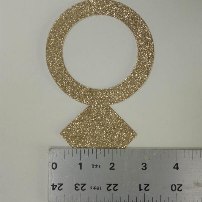 Le papier de scintillement d'anneau de carton de scintillement marque avec des lettres l'or pour colorer pour le décor de gâteau d'anniversaire