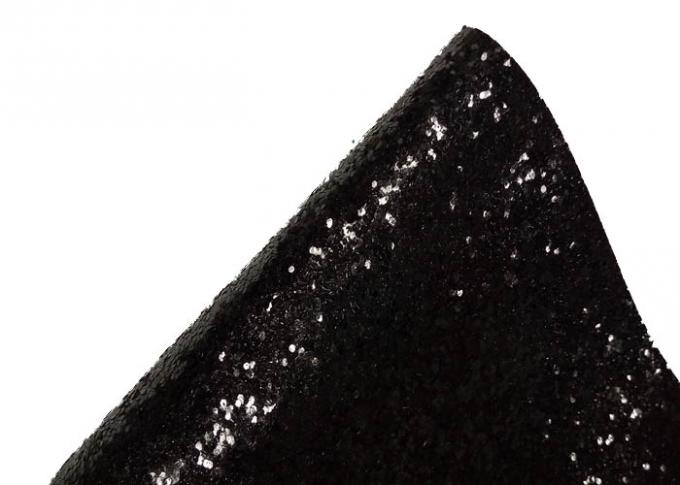 Papier peint noir 25cm*138cm de scintillement de textile d'unité centrale de revêtements muraux volumineux de tissu