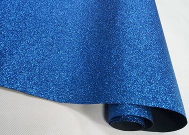 Chine Tissu bleu fin non-tissé de scintillement d'étincelle, vrai tissu brillant de scintillement pour le coureur de Tableau fournisseur