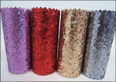 Chine Feuilles de tissu de scintillement mélangées par étincelle, tissu multi en cuir de scintillement de couleur d'unité centrale fournisseur