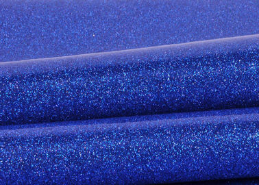Chine Tissu bleu de scintillement de PVC avec le fond de tissu, tissu spécial de scintillement d'étincelle de cuir de textile fournisseur