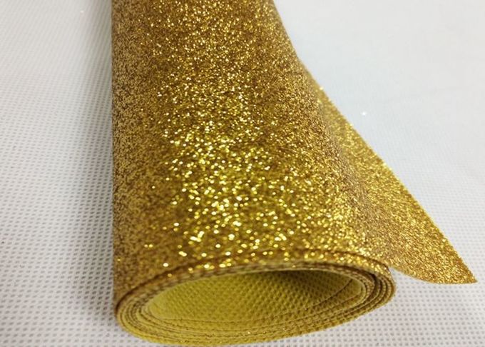 tissu de scintillement d'or de 80gsm Champagne, tissu épais brillant de scintillement d'or
