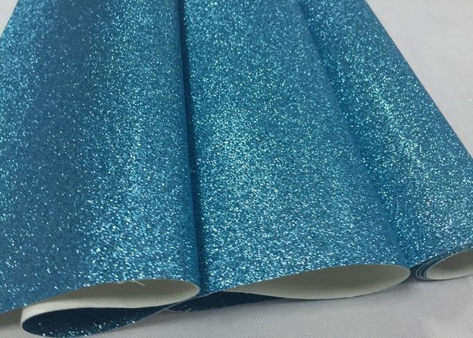 Papier peint d'étincelle de bleu d'océan de tissu de scintillement pour le revêtement mural de papier peint