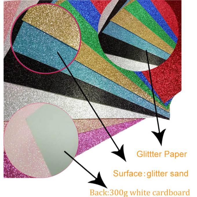 Papier solide de scintillement d'invitation de scintillement de papier merveilleux de carte avec la diverse couleur de scintillement