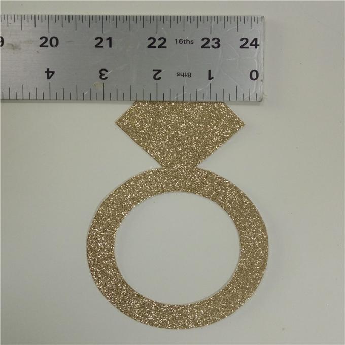 lettres de papier de scintillement du scintillement 300gsm 5" anneau grand de papier de scintillement d'or